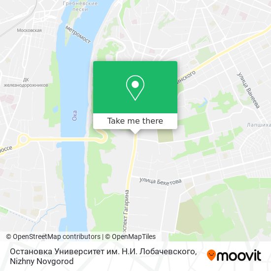 Остановка  Университет им. Н.И. Лобачевского map