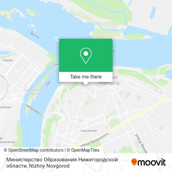 Министерство Образования Нижегородской области map