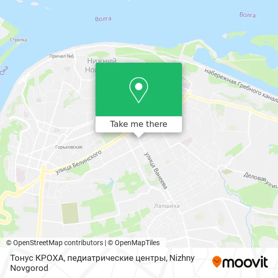 Тонус КРОХА, педиатрические центры map