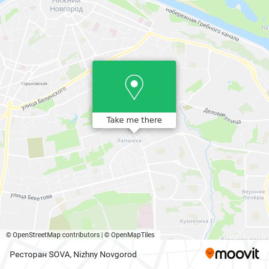 Ресторан SOVA map