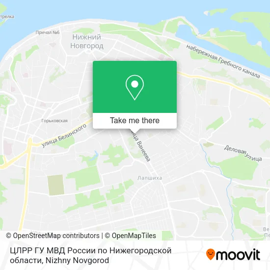 ЦЛРР ГУ МВД России по Нижегородской области map