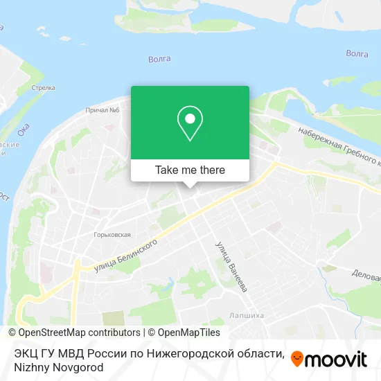 ЭКЦ ГУ МВД России по Нижегородской области map
