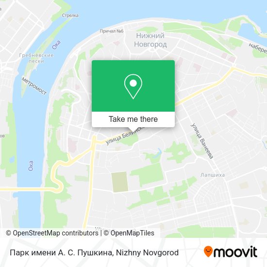 Парк имени А. С. Пушкина map
