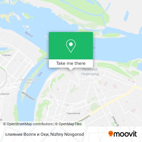 слияние Волги и Оки map