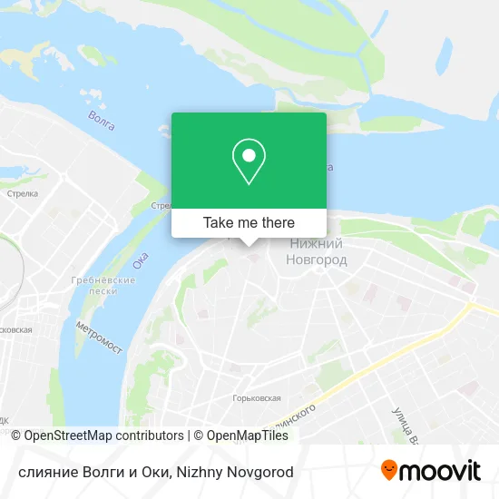 слияние Волги и Оки map