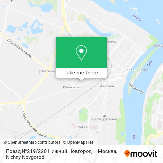 Поезд №219 / 220 Нижний Новгород — Москва map