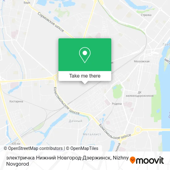 электричка Нижний Новгород-Дзержинск map