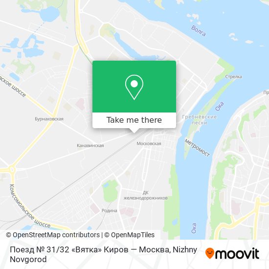 Поезд № 31 / 32 «Вятка» Киров — Москва map