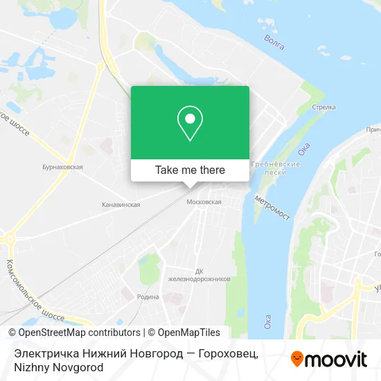 Электричка Нижний Новгород — Гороховец map