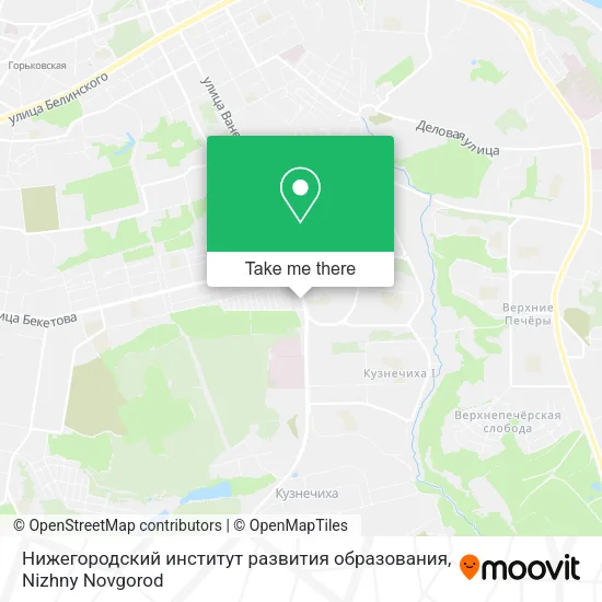 Нижегородский институт развития образования map