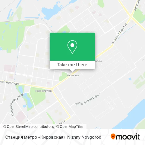 Станция метро «Кировская» map