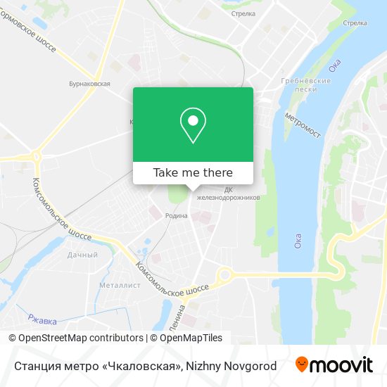 Станция метро «Чкаловская» map