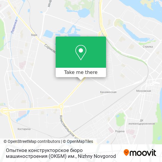 Опытное конструкторское бюро машиностроения (ОКБМ) им. map