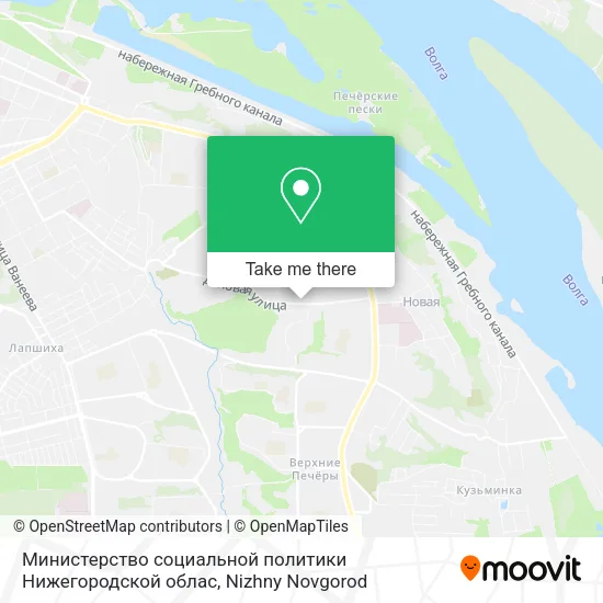 Министерство социальной политики Нижегородской облас map