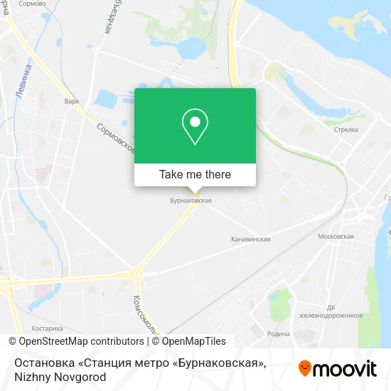 Остановка «Станция метро «Бурнаковская» map