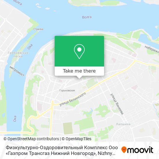 Физкультурно-Оздоровительный Комплекс Ооо «Газпром Трансгаз Нижний Новгород» map