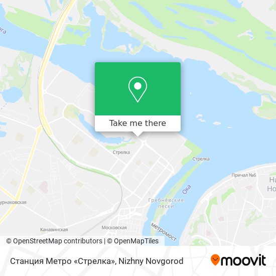 Станция Метро «Стрелка» map
