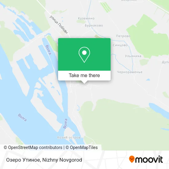 Озеро Утиное map