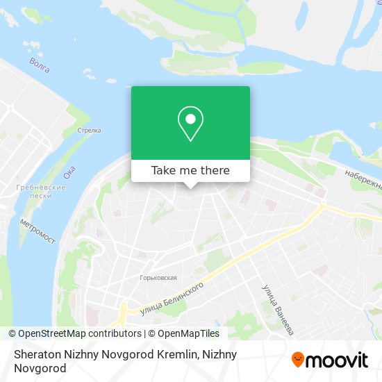 Sheraton Nizhny Novgorod Kremlin map
