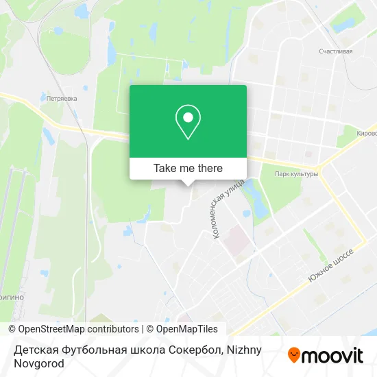 Детская Футбольная школа Сокербол map