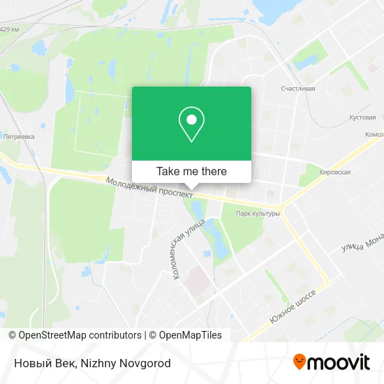 Новый Век map