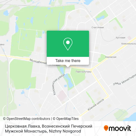 Церковная Лавка, Вознесенский Печерский Мужской Монастырь map