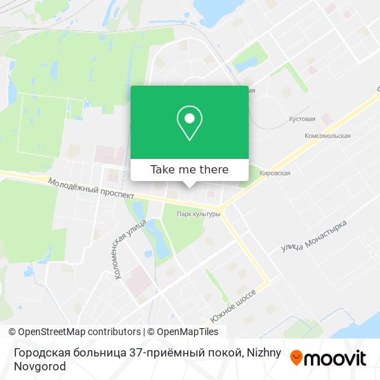 Городская больница 37-приёмный покой map