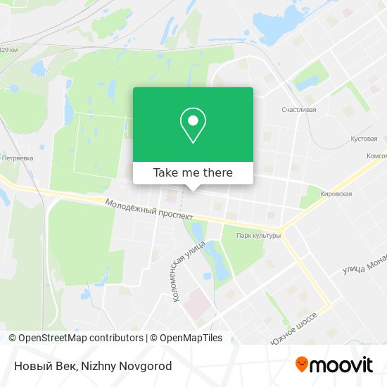 Новый Век map