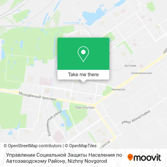Управление Социальной Защиты Населения по Автозаводскому Району map