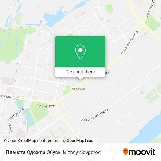 Планета Одежда Обувь map