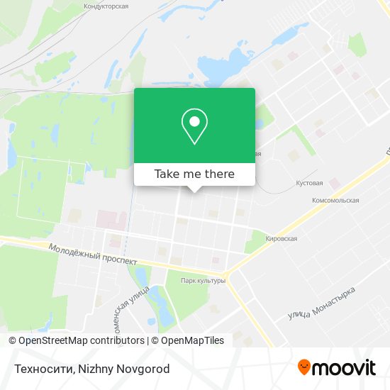 Техносити map