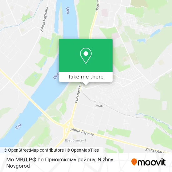 Мо МВД РФ по Приокскому району map
