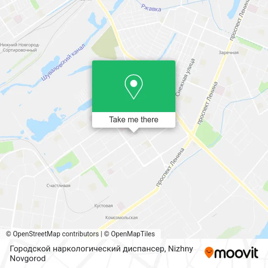Городской наркологический диспансер map