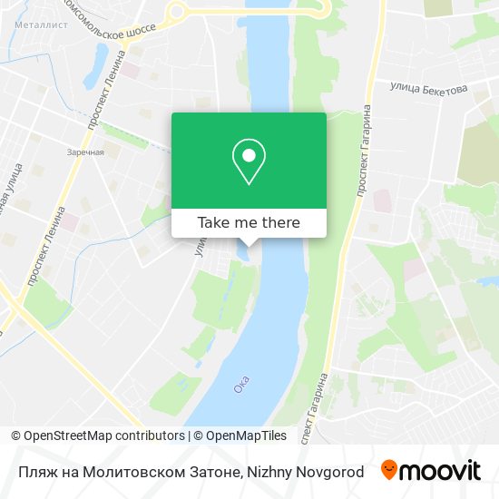 Пляж на Молитовском Затоне map