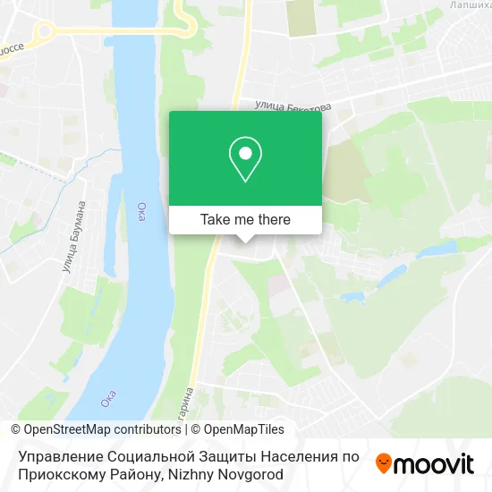 Управление Социальной Защиты Населения по Приокскому Району map