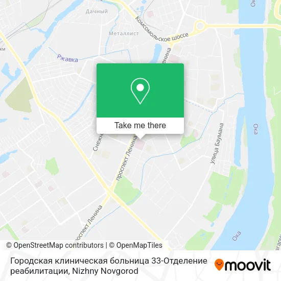 Городская клиническая больница 33-Отделение реабилитации map