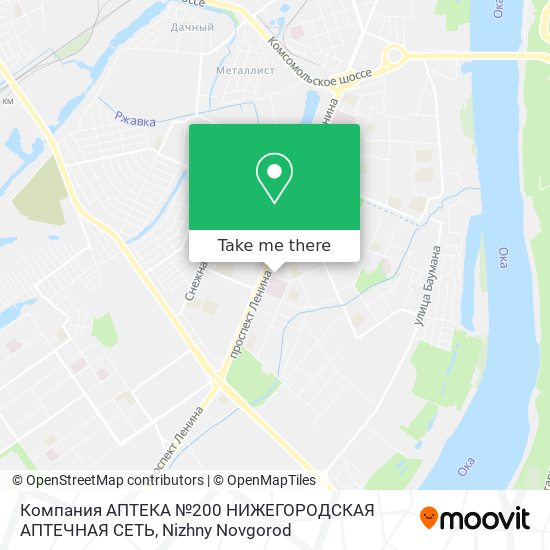 Компания АПТЕКА №200 НИЖЕГОРОДСКАЯ АПТЕЧНАЯ СЕТЬ map