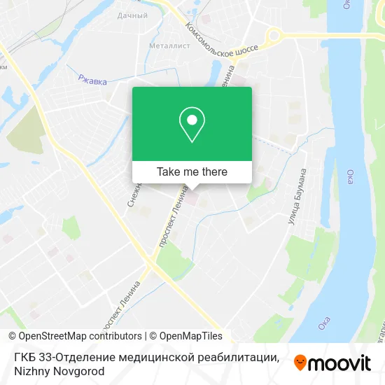 ГКБ 33-Отделение медицинской реабилитации map