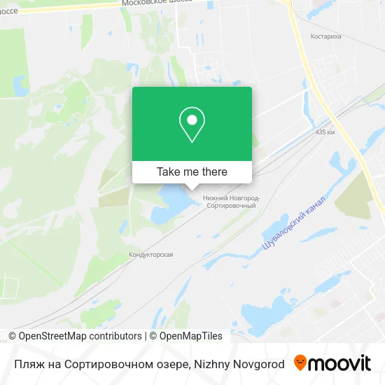 Пляж на Сортировочном озере map