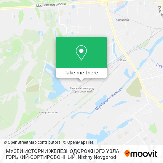 МУЗЕЙ ИСТОРИИ ЖЕЛЕЗНОДОРОЖНОГО УЗЛА ГОРЬКИЙ-СОРТИРОВОЧНЫЙ map