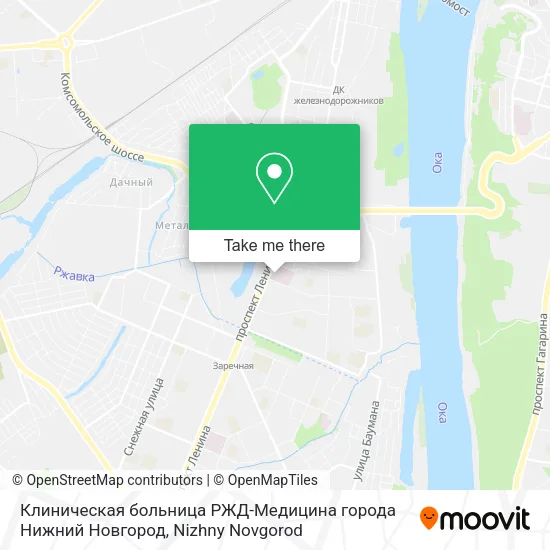 Клиническая больница РЖД-Медицина города Нижний Новгород map
