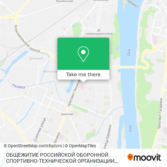 ОБЩЕЖИТИЕ РОССИЙСКОЙ ОБОРОННОЙ СПОРТИВНО-ТЕХНИЧЕСКОЙ ОРГАНИЗАЦИИ map