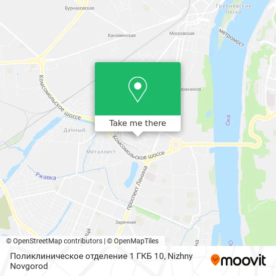 Поликлиническое отделение 1 ГКБ 10 map