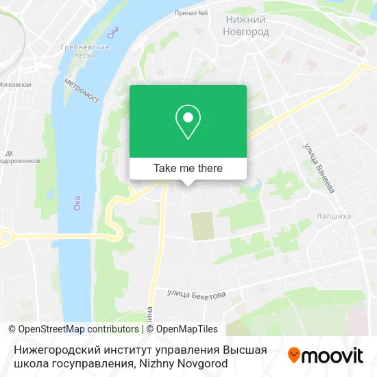 Нижегородский институт управления Высшая школа госуправления map