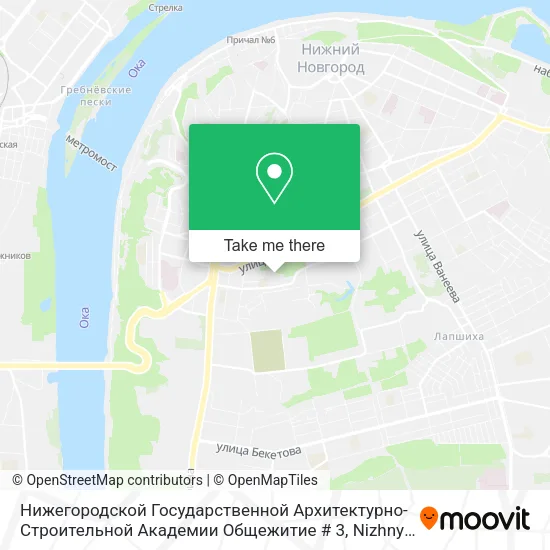 Нижегородской Государственной Архитектурно-Строительной Академии Общежитие # 3 map