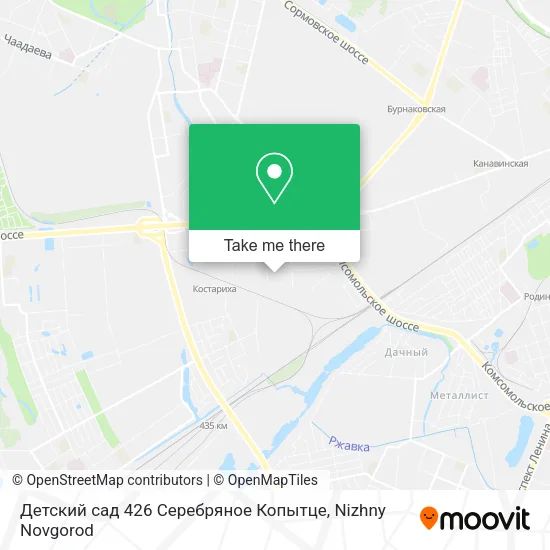 Детский сад 426 Серебряное Копытце map