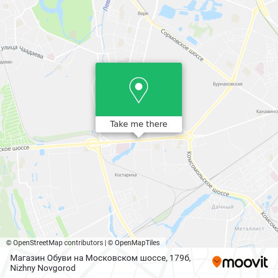 Магазин Обуви на Московском шоссе, 179б map