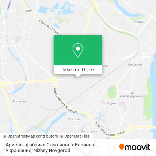 Ариель - фабрика Стеклянных Елочных Украшений map