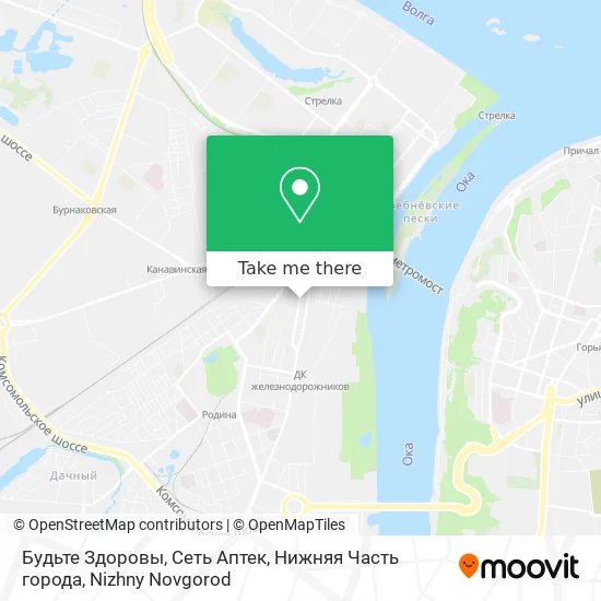 Будьте Здоровы, Сеть Аптек, Нижняя Часть города map