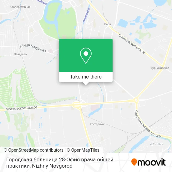 Городская больница 28-Офис врача общей практики map